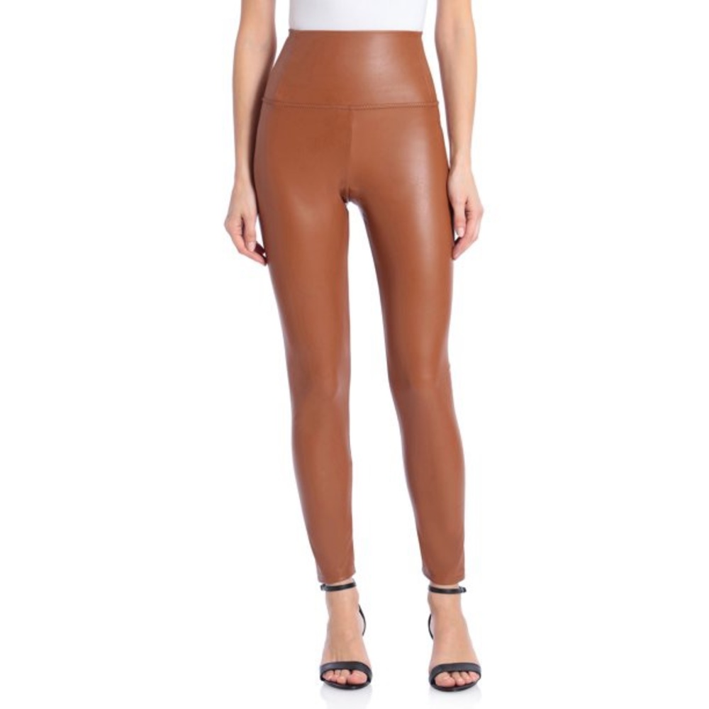 Bagatelle Brown High Rise Faux Leather Leggings